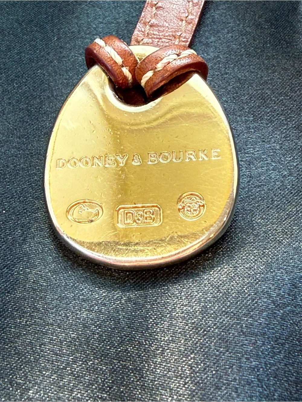 Vintage Dooney & Bourke Orange Enamel Duck Bag Charm / Key Fob